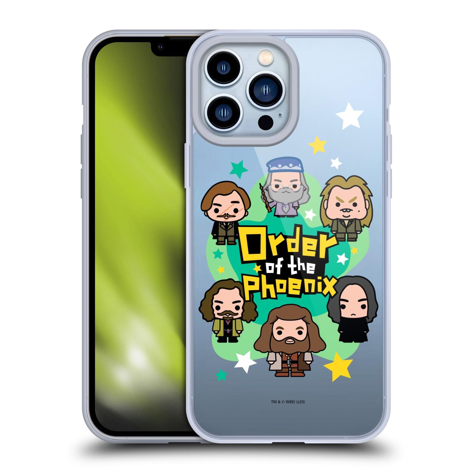 Harry Potter Deathly Hallows iPhone 13 Pro Max Case - Officially Licensed Order of The Phoenix XXVIII Soft Gel Cover - Perfect for Wizards & Muggles, Great Gift for Fans, School, Work & Daily Use