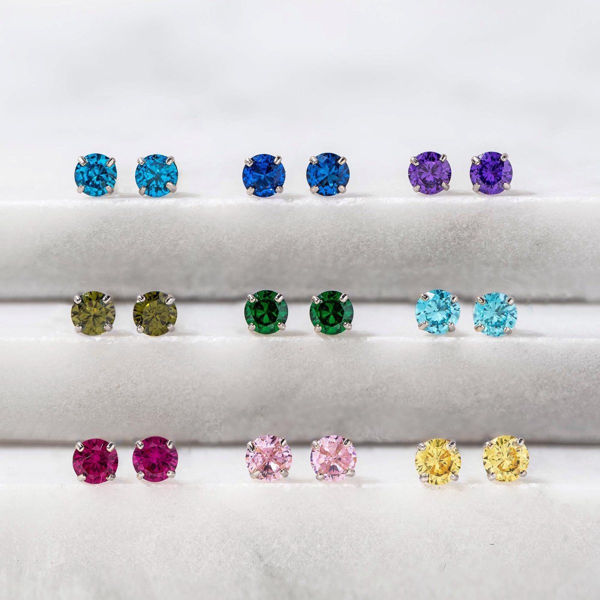 Emerald Birthstone Stud Earrings - Dainty & Elegant Jewelry for Women - Perfect for Gifts, Anniversaries & Everyday Wear