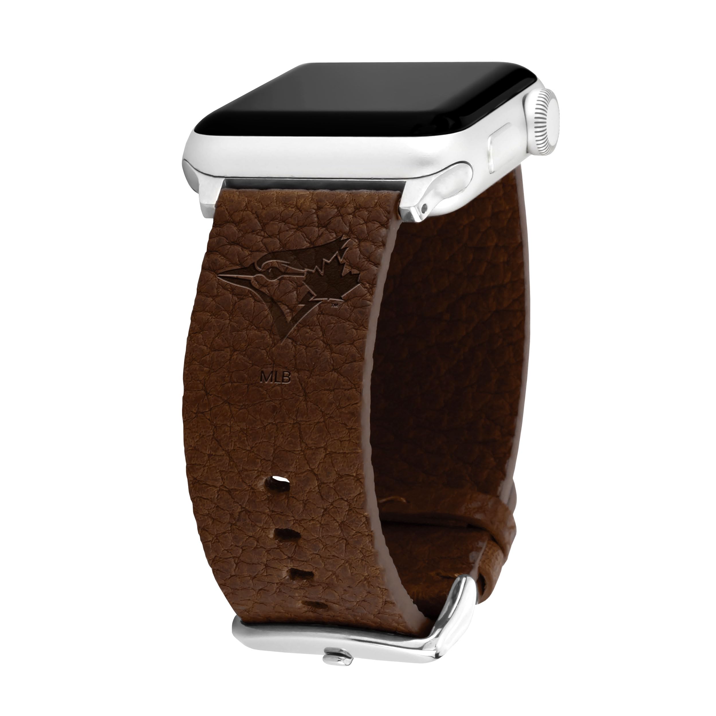 Toronto Blue Jays Genuine Leather Band for Apple Watch - Stylish & Durable Sports Accessory for Fans, Compatible with All Apple Watch Models - Perfect for Game Day, Workouts & Everyday Wear