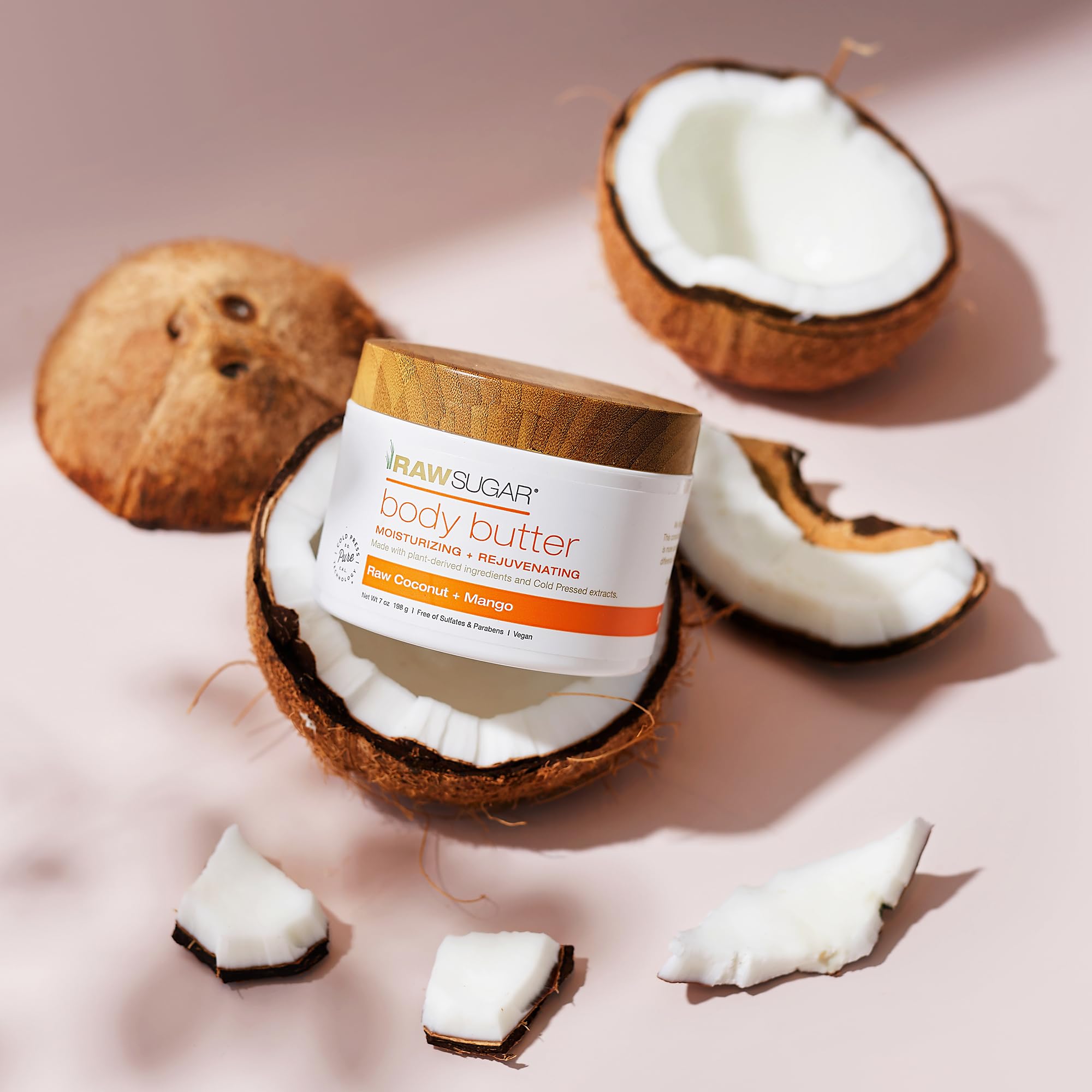 Organic Raw Sugar & Coconut Mango Body Scrub & Butter Duo for Dry Skin - Natural Exfoliating & Moisturizing Body Care Set, Sulfate & Paraben Free - Perfect for Spa Day, Travel & At-Home Self Care Rituals