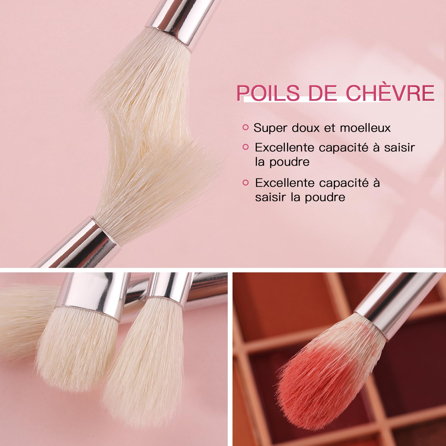 BEILI Professional 30-Piece Makeup Brush Set - Natural Goat Hair Foundation, Powder, Blush & Eyeshadow Brushes for Flawless Makeup Application | Perfect for Daily Use, Professional Makeup Artists & Travel