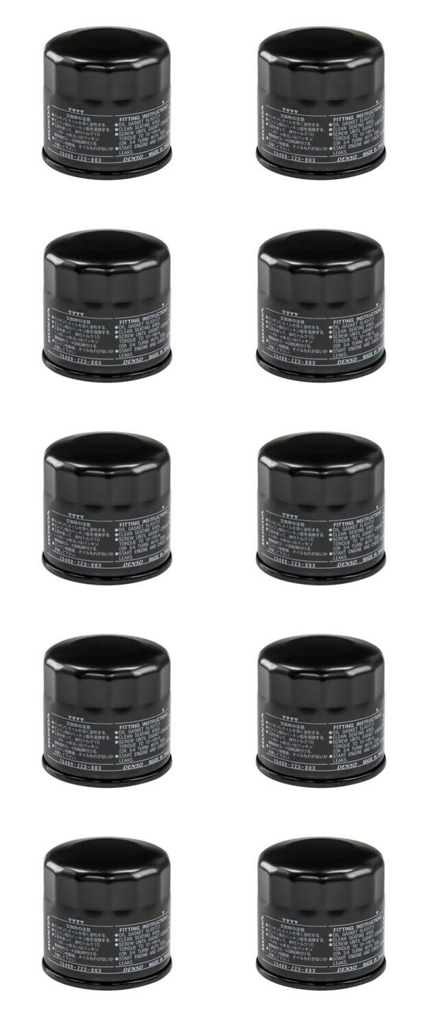 Honda 10 PK 15400-ZZ3-003 Oil Filter Compatible with GCV530 H4514H H4518H 15400-PFB-014 OEM Replacement - Perfect for Lawn Mowers, Pressure Washers & Small Engines Maintenance