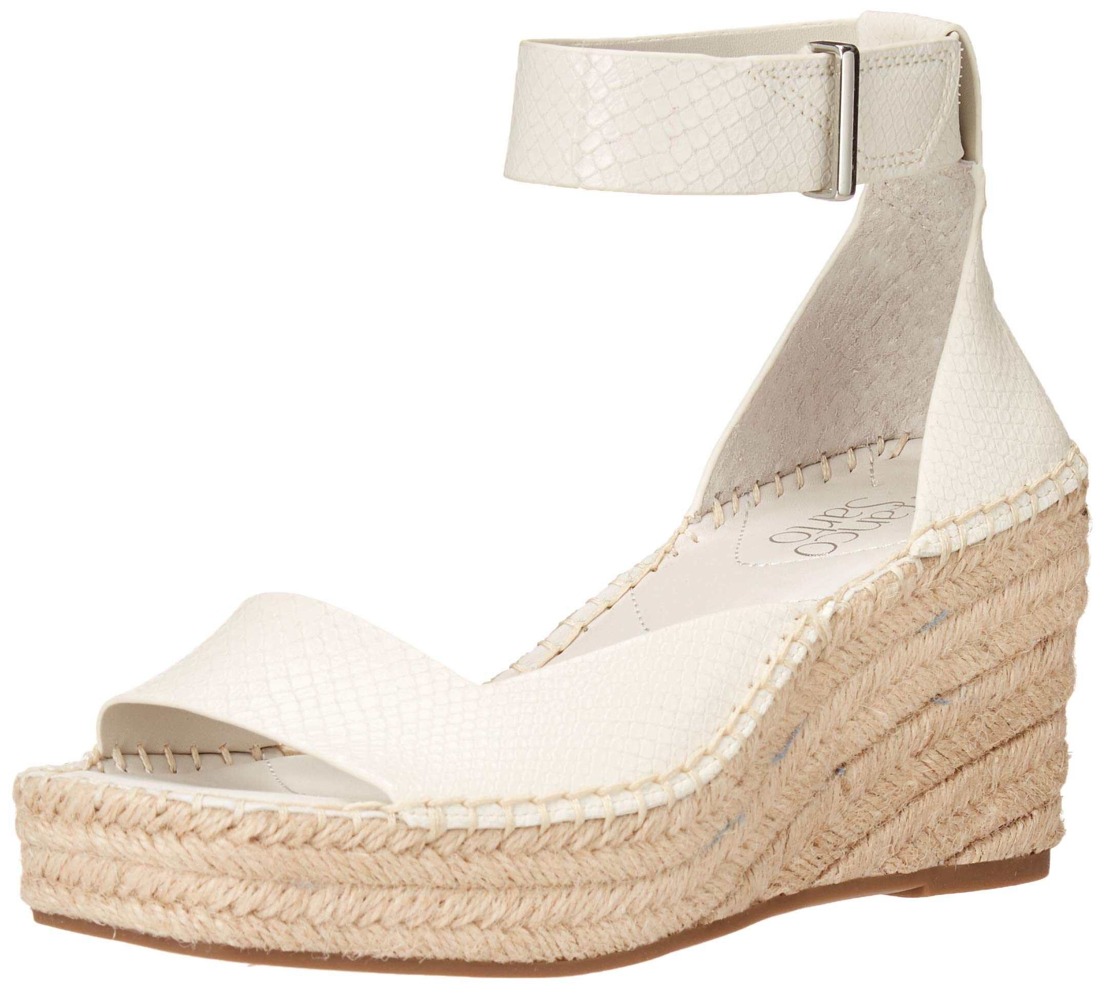 Franco Sarto Women's Camera Espadrille Wedge Sandal - Comfortable Summer Casual Shoes for Beach, Vacation & Outdoor Wear