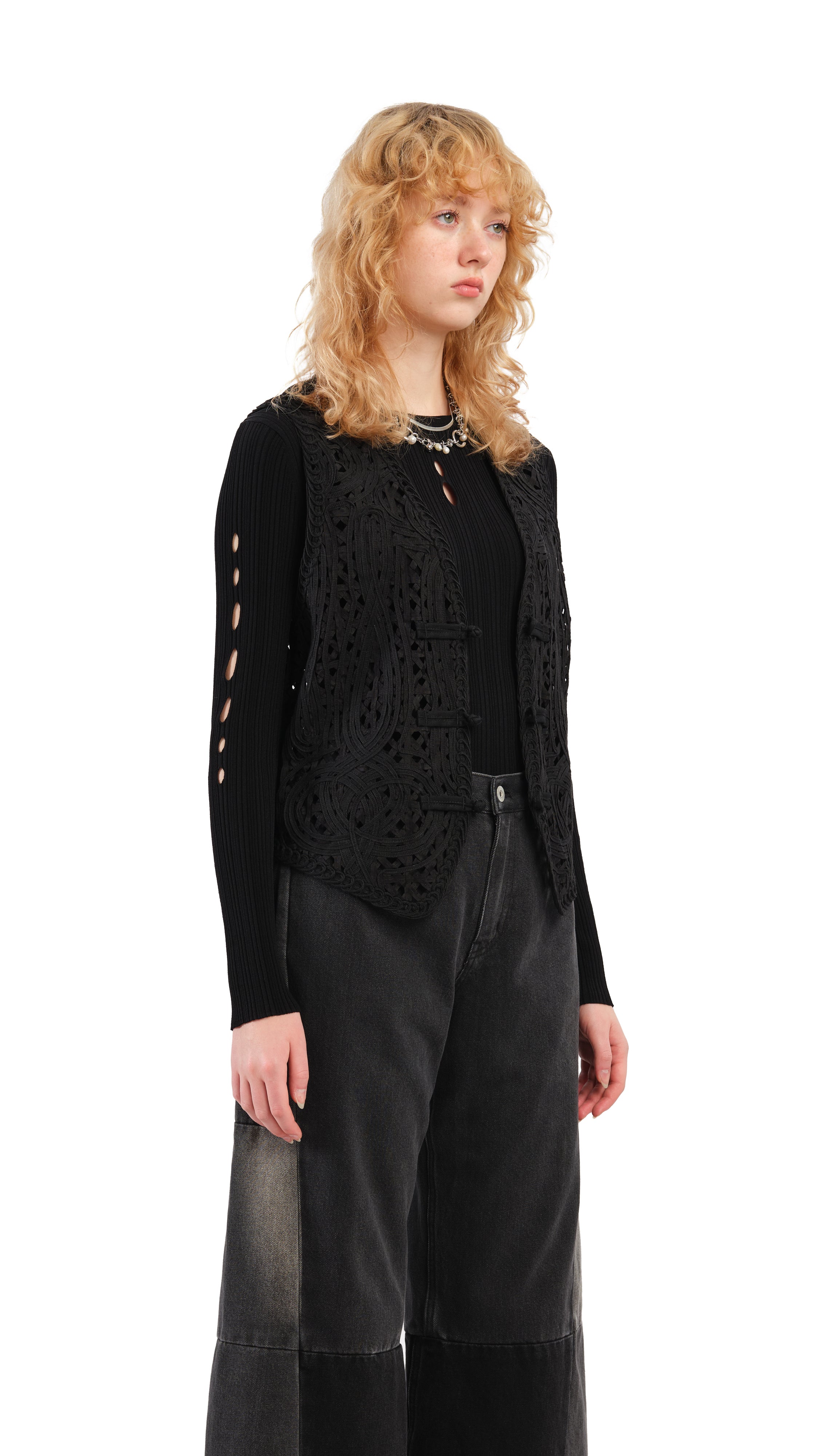 Elegant Cord Embroidery Vest for Women - Stylish Boho Chic Jacket with Intricate Stitching - Perfect for Festivals, Parties & Casual Outfits