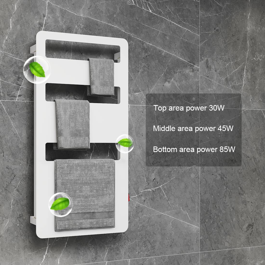 Electric Heated Towel Rack for Bathroom - 35.4 x 18 Inch Wall Mounted Towel Warmer & Drying Rack - Perfect for Spa, Luxury Bathrooms & Cold Weather Comfort