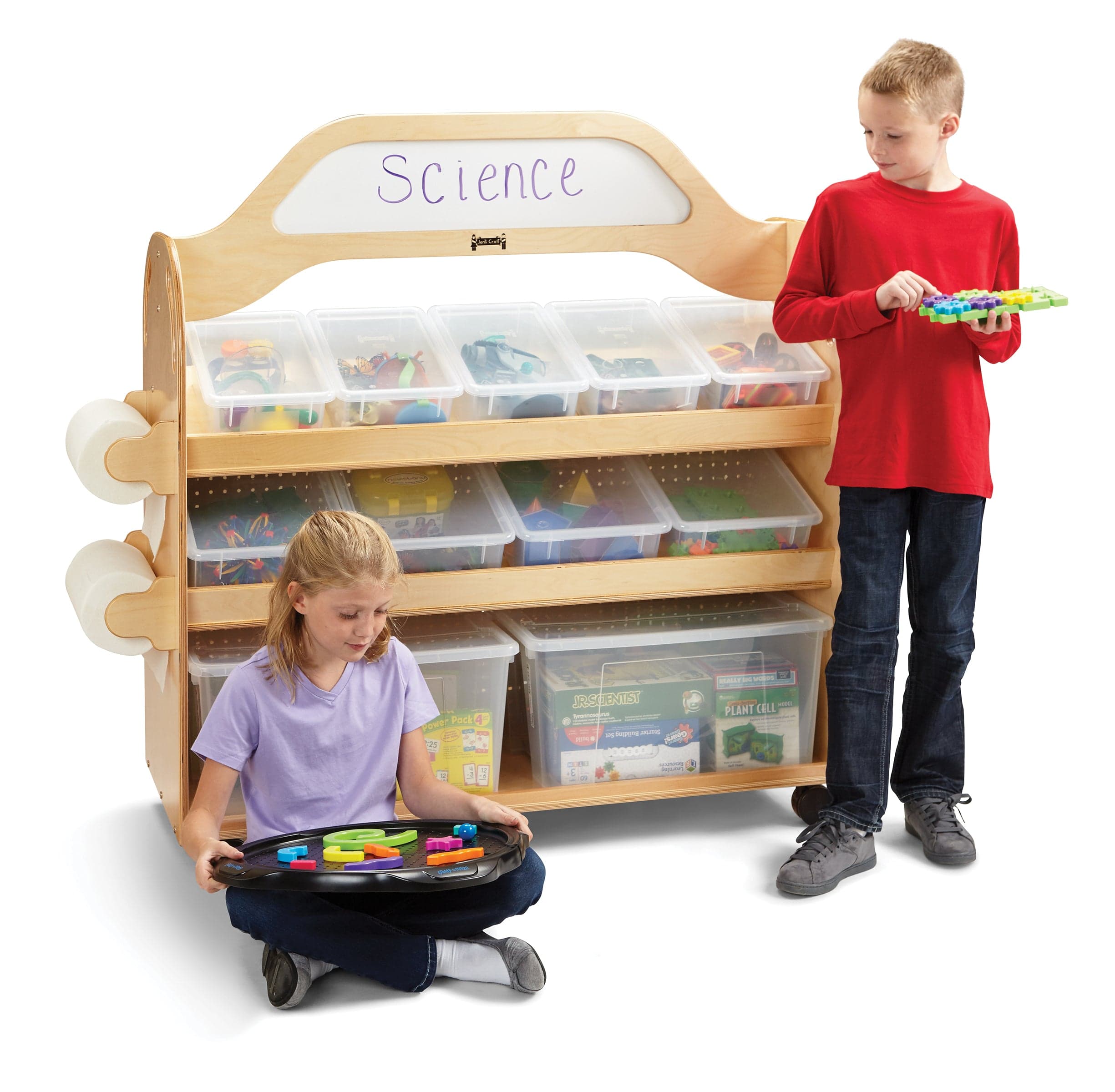 Jonti Craft STEAM Multimedia Cart - Mobile Storage Solution for Classroom & Makerspace - Ideal for STEM, Art & Tech Supplies Organization