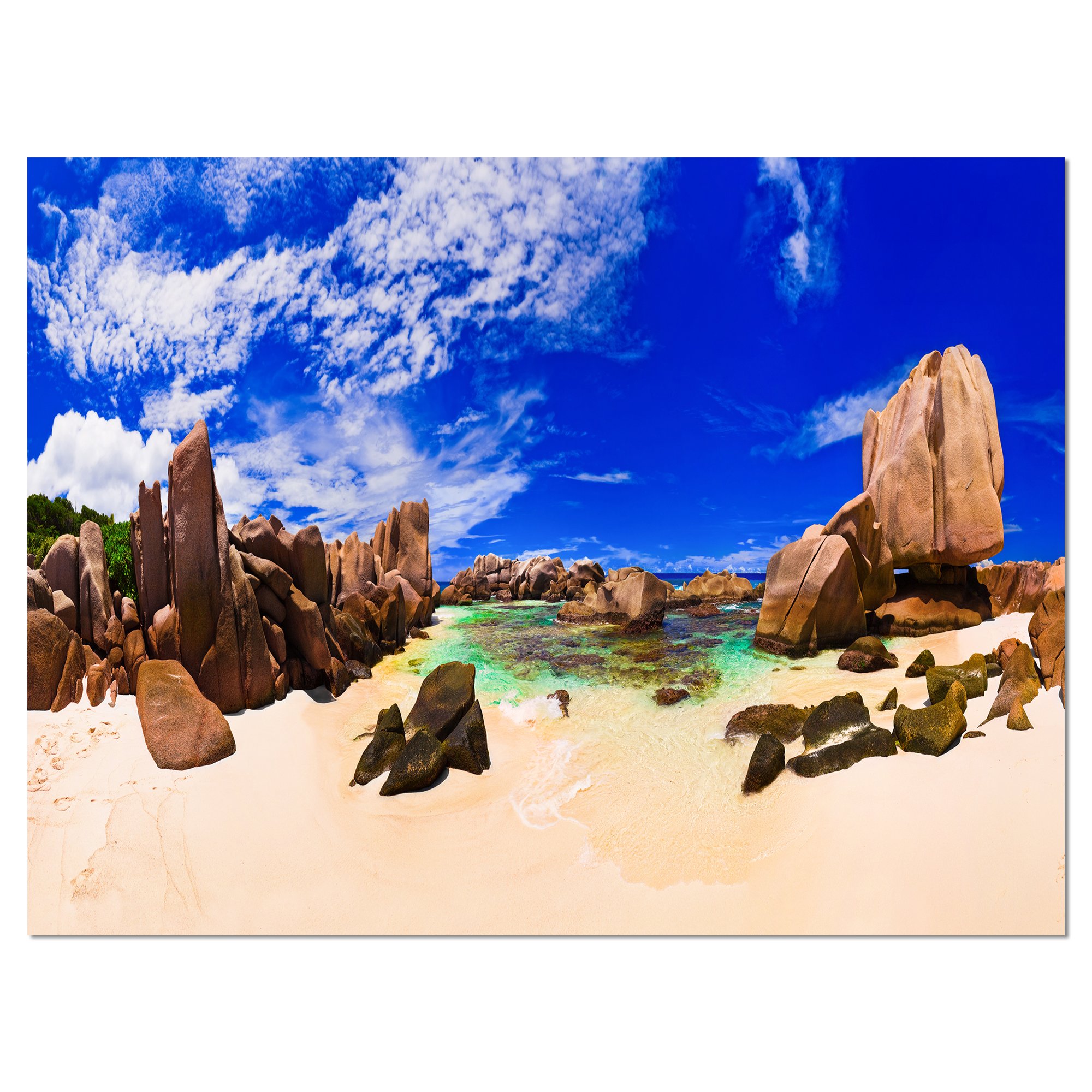 Stunning Seychelles Tropical Beach Landscape Canvas Print - Perfect for Home Decor, Office Wall Art & Coastal Themed Interiors