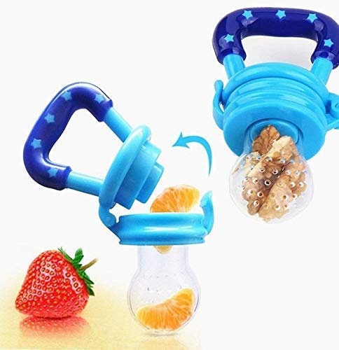 Baby Finger Toothbrush & Silicone Fruit Feeder Set - 3 Pack (2 Finger Brushes + 2 Feeders) for Infant Oral Care & Healthy Snacking | Perfect for Teething Relief & Introducing Solid Foods
