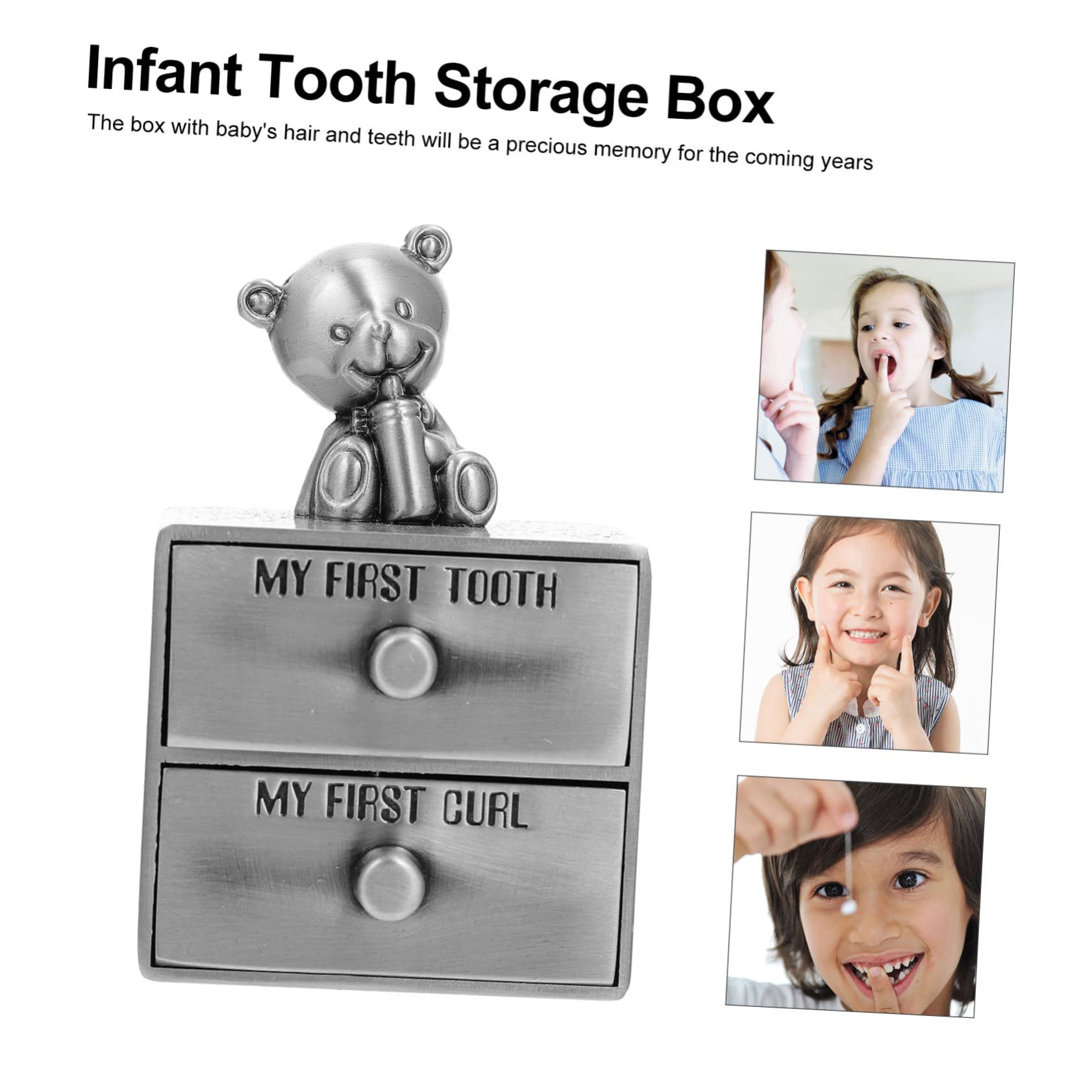 VICASKY 6 Pack Baby Teeth Keepsake Box - Durable PP Plastic Tooth Organizer with Zinc Alloy Decoration - Perfect for Kids' First Lost Tooth, Tooth Fairy Gifts & Childhood Memory Preservation