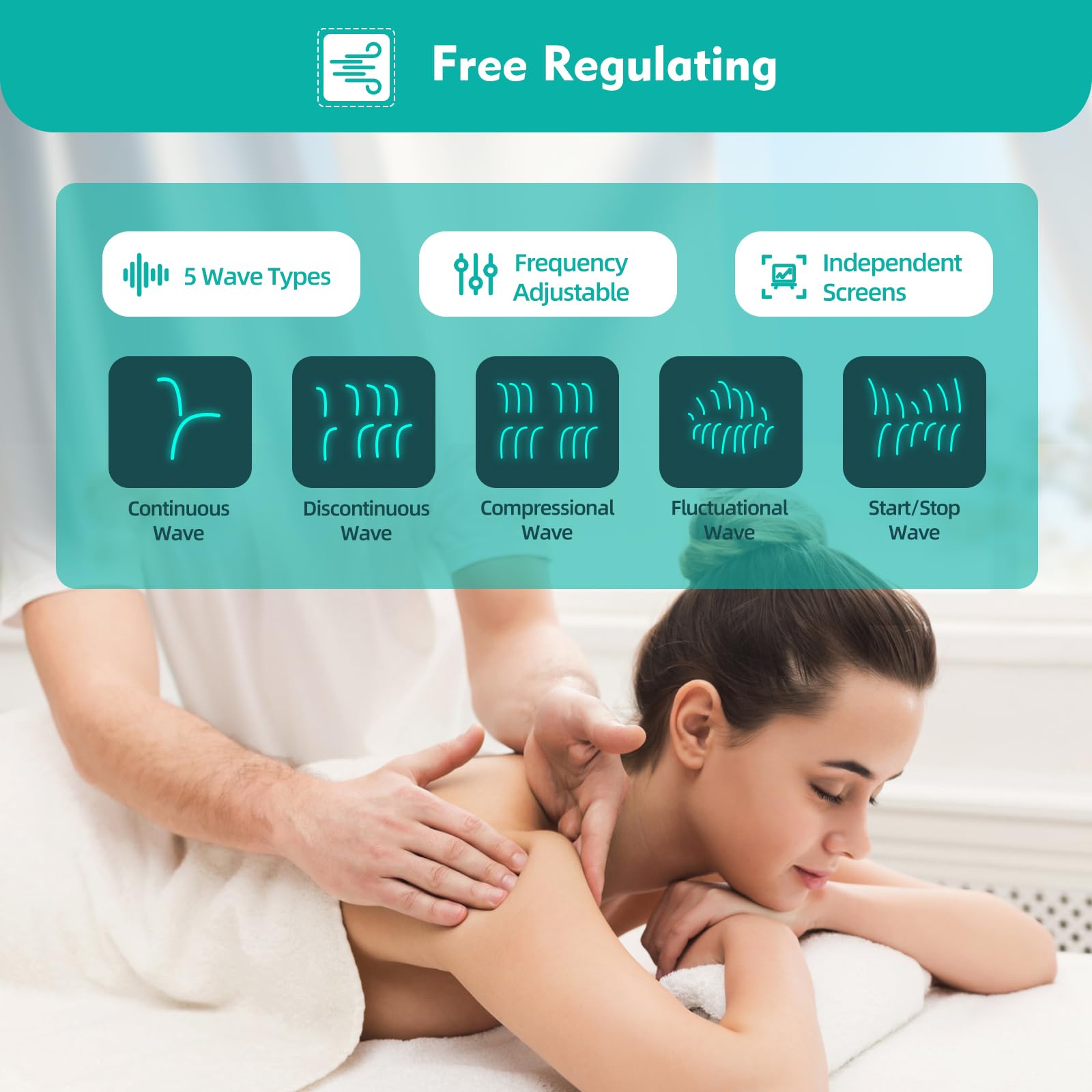 Electric Acupuncture Stimulator Machine - 6 Output TENS Unit with Patches for Pain Relief, Muscle Therapy & Acupuncture (500-1000hpa) - Perfect for Home Use, Physical Therapy & Chronic Pain Management