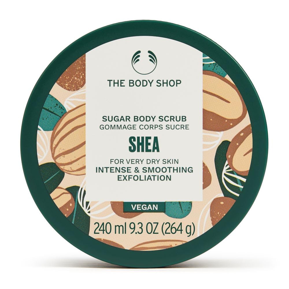 The Body Shop Shea Body Scrub - Exfoliating & Moisturizing for Soft Skin | Perfect for Dry Skin & Spa Day at Home