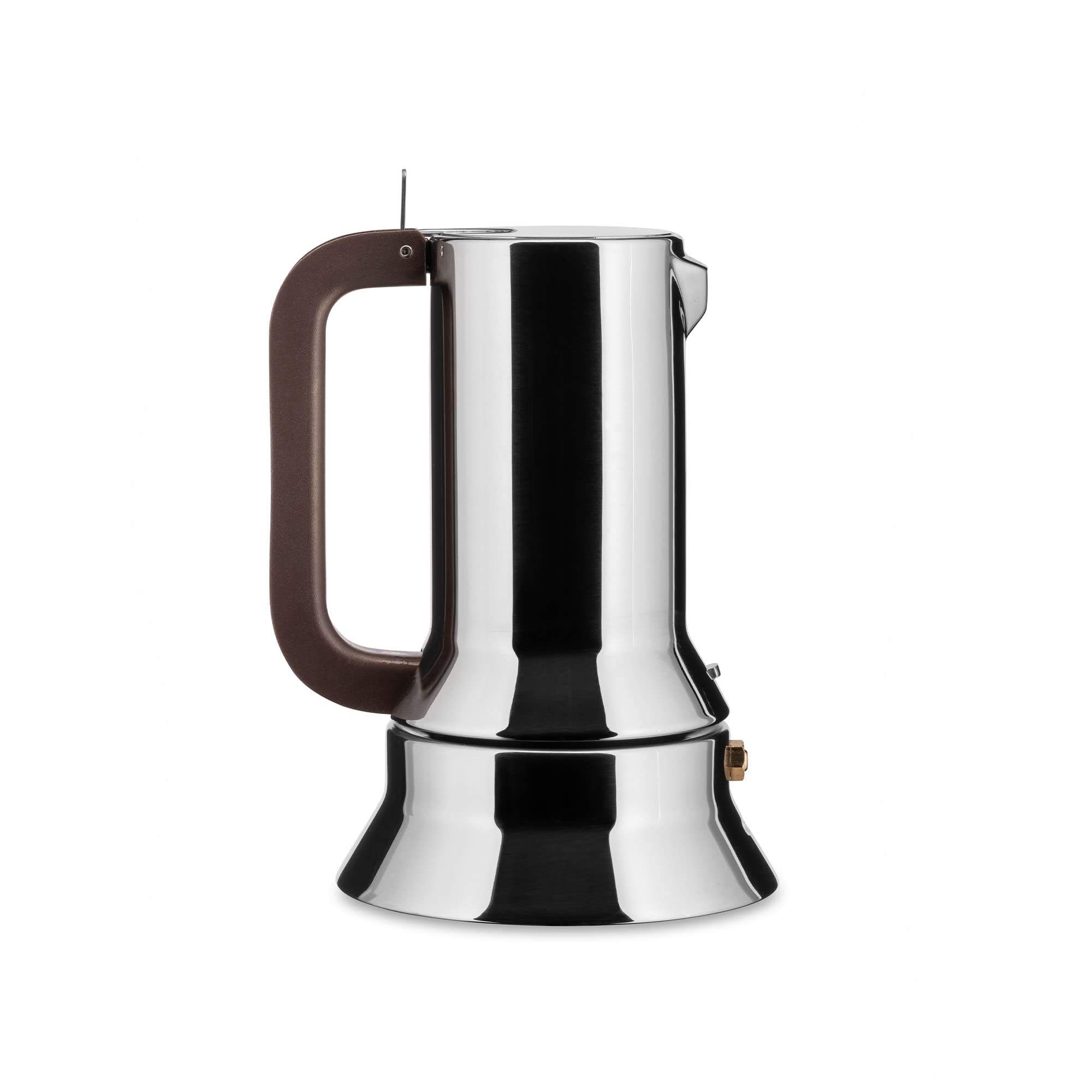 Alessi Stovetop Espresso Maker - 3 Cup Moka Pot in Silver | Italian Coffee Maker for Home & Office | Perfect for Espresso, Latte & Cappuccino