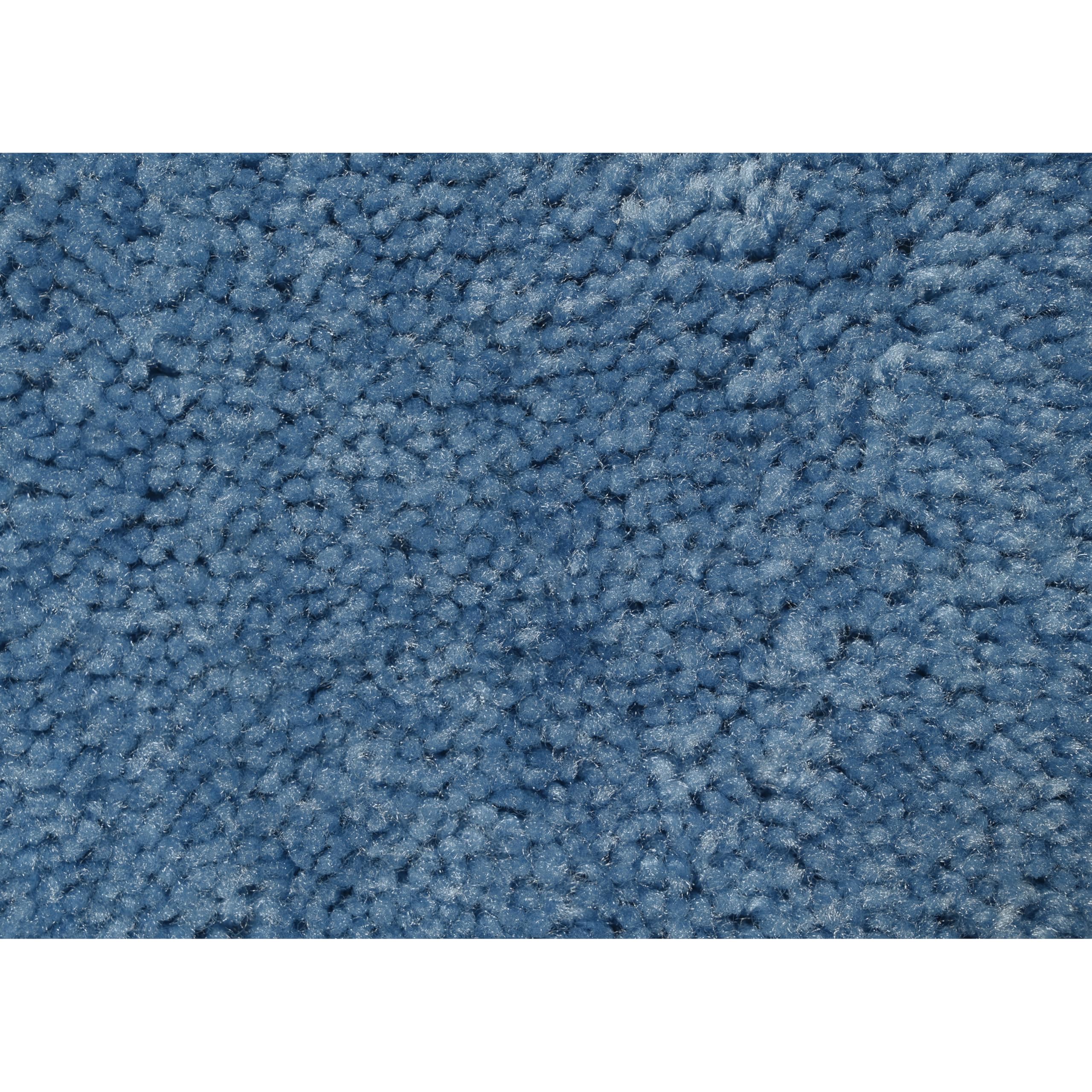 Garland Rug Traditional Nylon Washable Basin Blue 5-Piece Bathroom Set - Includes Lid, Contour Mat & 3 Soft Absorbent Bath Rugs | Stylish Non-Slip Bath Mat for Shower, Tub & Vanity Area