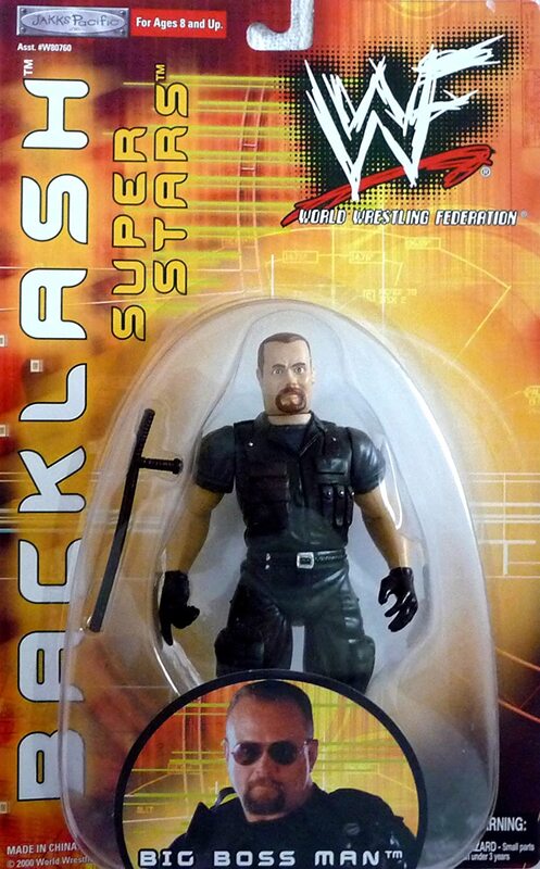 2000 WWF Jakks Pacific Backlash Series 1 Big Boss Man Action Figure - Exclusive Collectible for Wrestling Fans - Perfect for Display, Gifts, and Nostalgic Memorabilia
