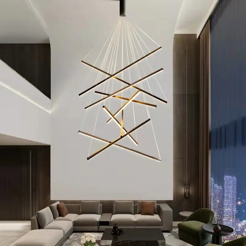 Modern Crystal Foyer Chandelier - Elegant Entryway Lighting Fixture for Hallway, Staircase & Luxury Home Décor | Perfect for Contemporary Living Rooms & Grand Entrances