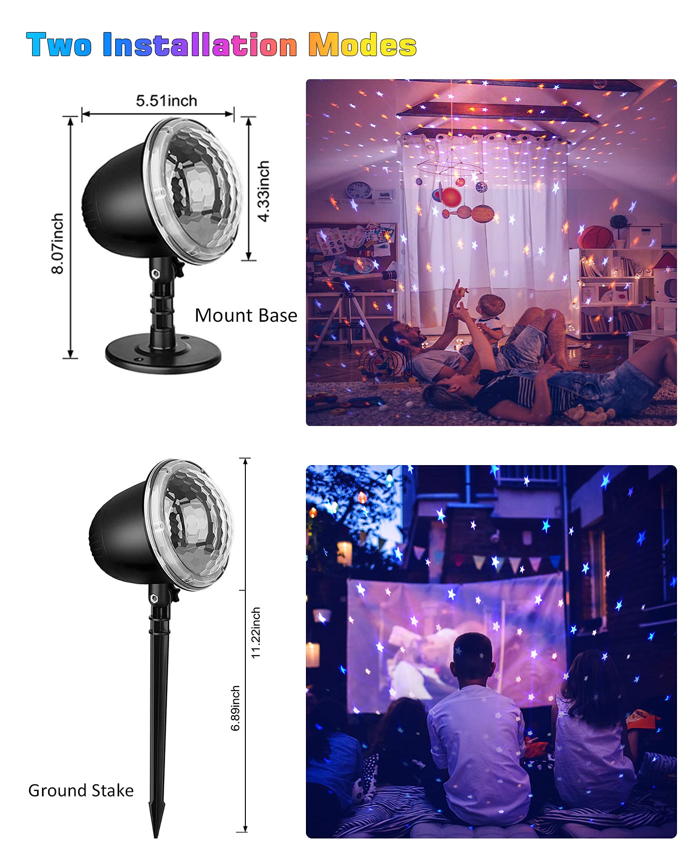 Star Projector Night Light with Remote & Timer - Outdoor Christmas & Holiday LED Light Projector, Waterproof Landscape Lighting for Kids Bedroom, Garden, Wedding & Halloween Decor | Perfect for Nursery, Party, Patio & Seasonal Celebrations