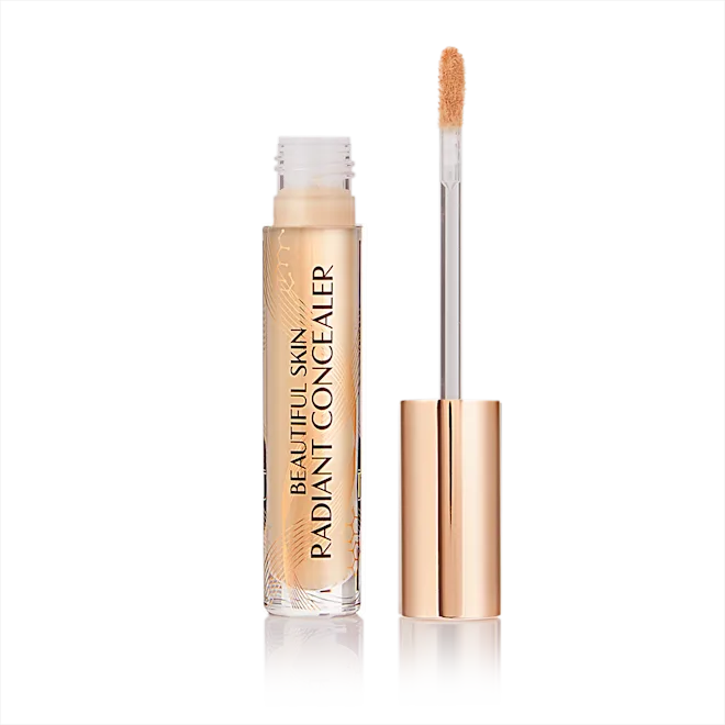 Charlotte Tilbury Beautiful Skin Radiant Concealer with Hyaluronic Acid - Medium 6.5 - Hydrating Under Eye Brightener for Dark Circles & Fine Lines - Perfect for Daily Makeup & Special Occasions
