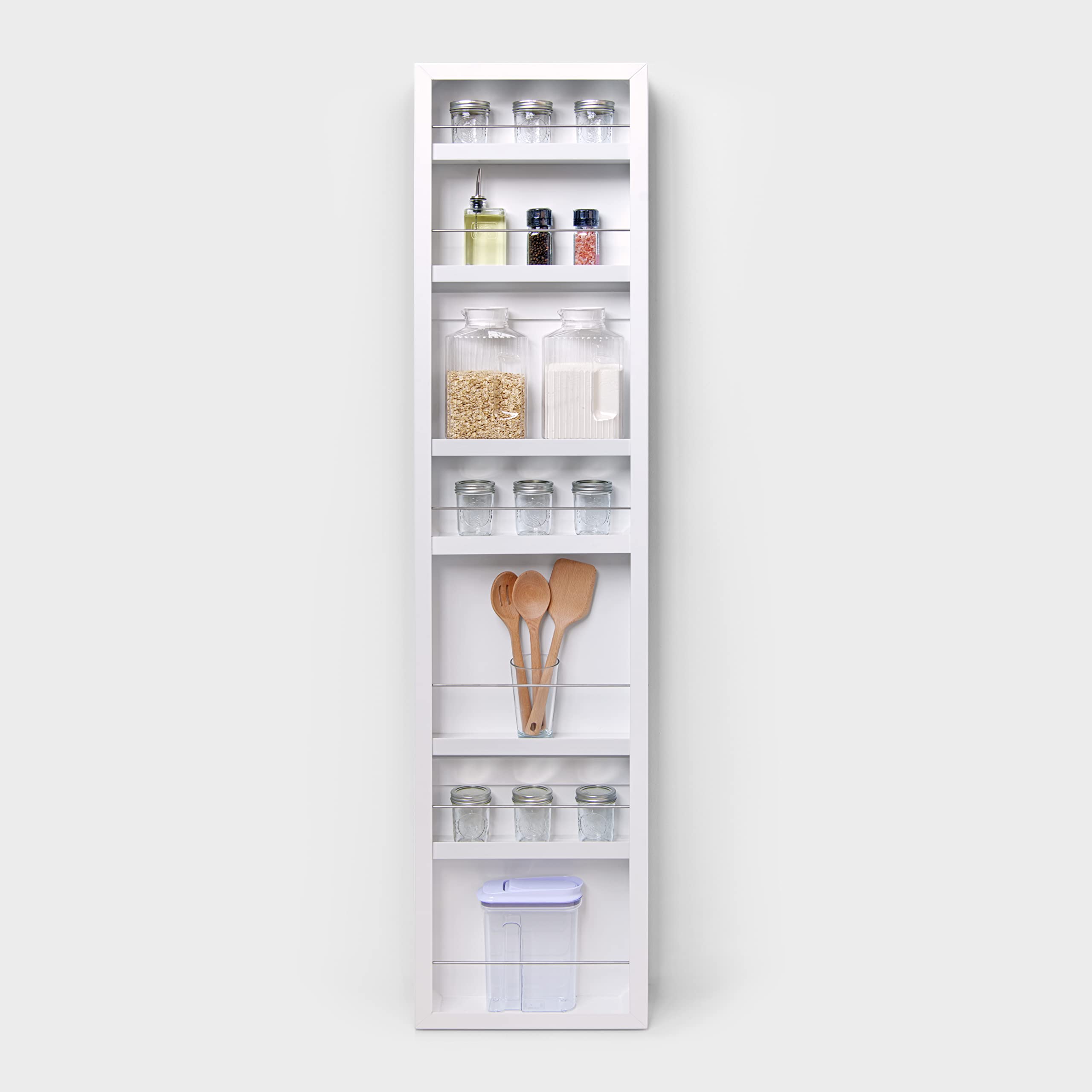 Cabidor Classic Adjustable Behind The Door Storage Cabinet - Medicine Organizer, Kitchen & Bathroom Cabinet for Space Saving Storage | Perfect for Small Spaces, Apartments, and Home Organization