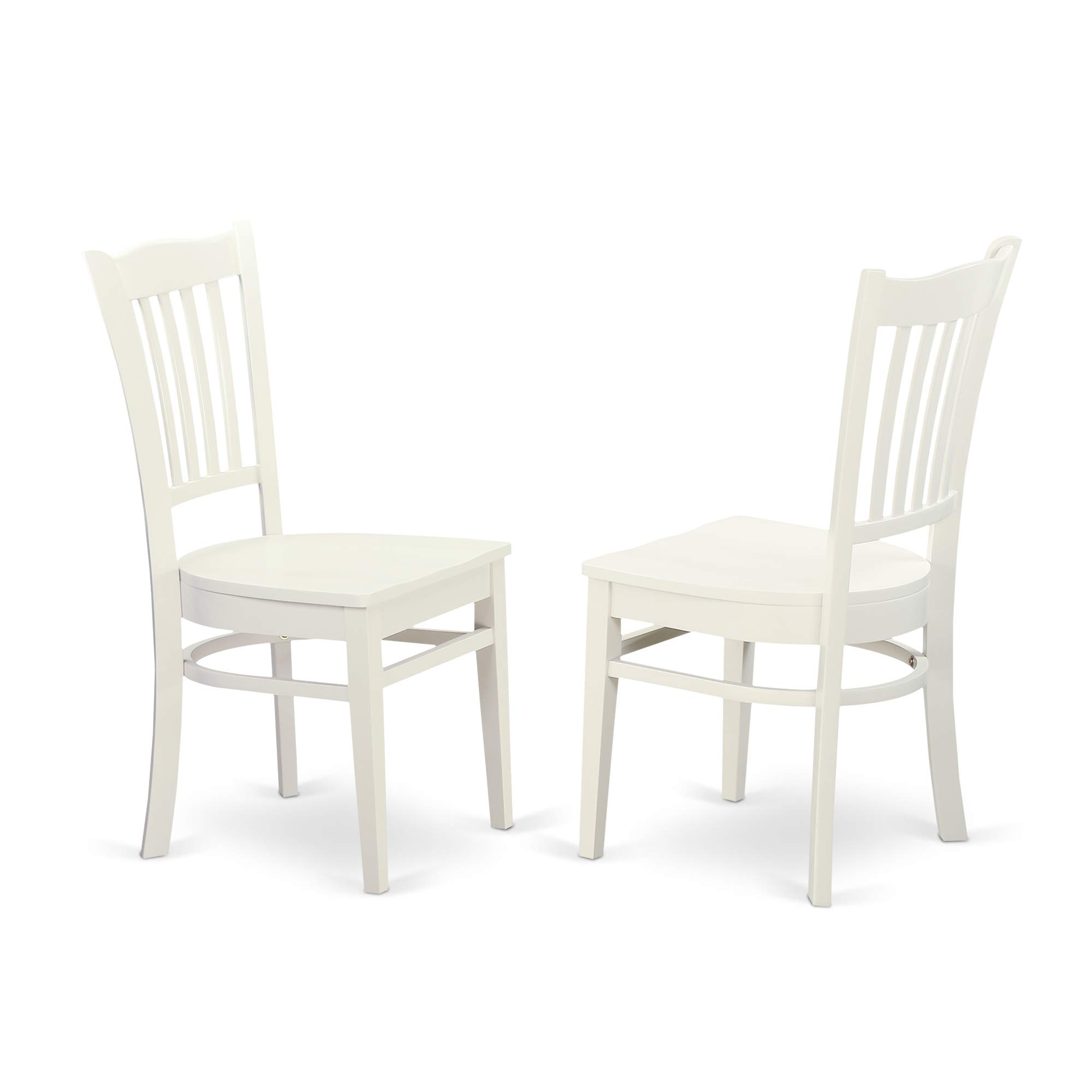 Modern 3-Piece Dining Table Set with Square Wooden Table & 2 Chairs - 36x36 Inch, Linen White - East West Furniture OXGR3-LWH-W - Perfect for Small Spaces, Breakfast Nooks & Cozy Apartments