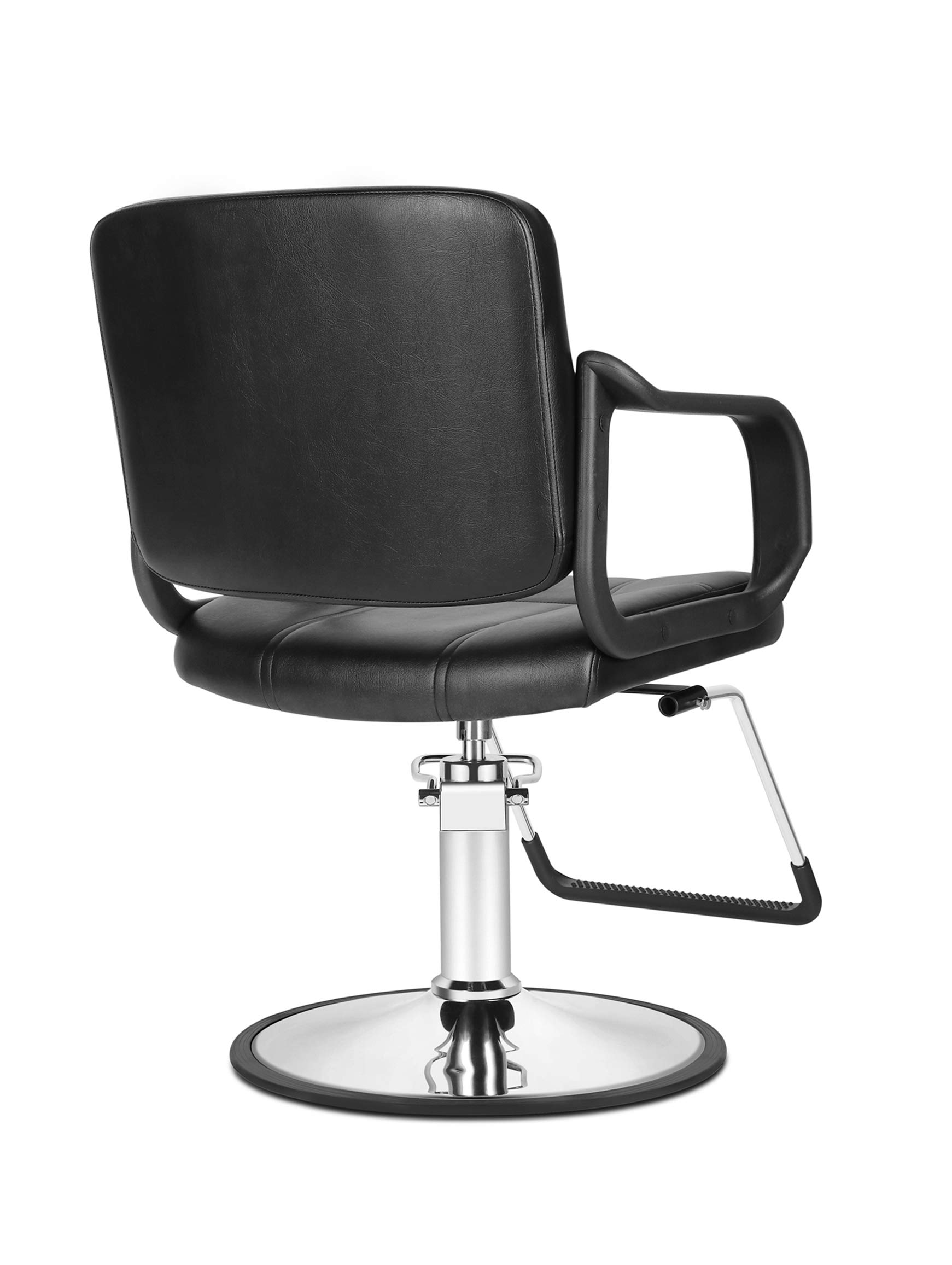 360° Swivel Hydraulic Barber Styling Chair - Classic Salon Chair for Hairdressers & Barbers - Adjustable Height, Black - Perfect for Salons, Barber Shops & Home Use