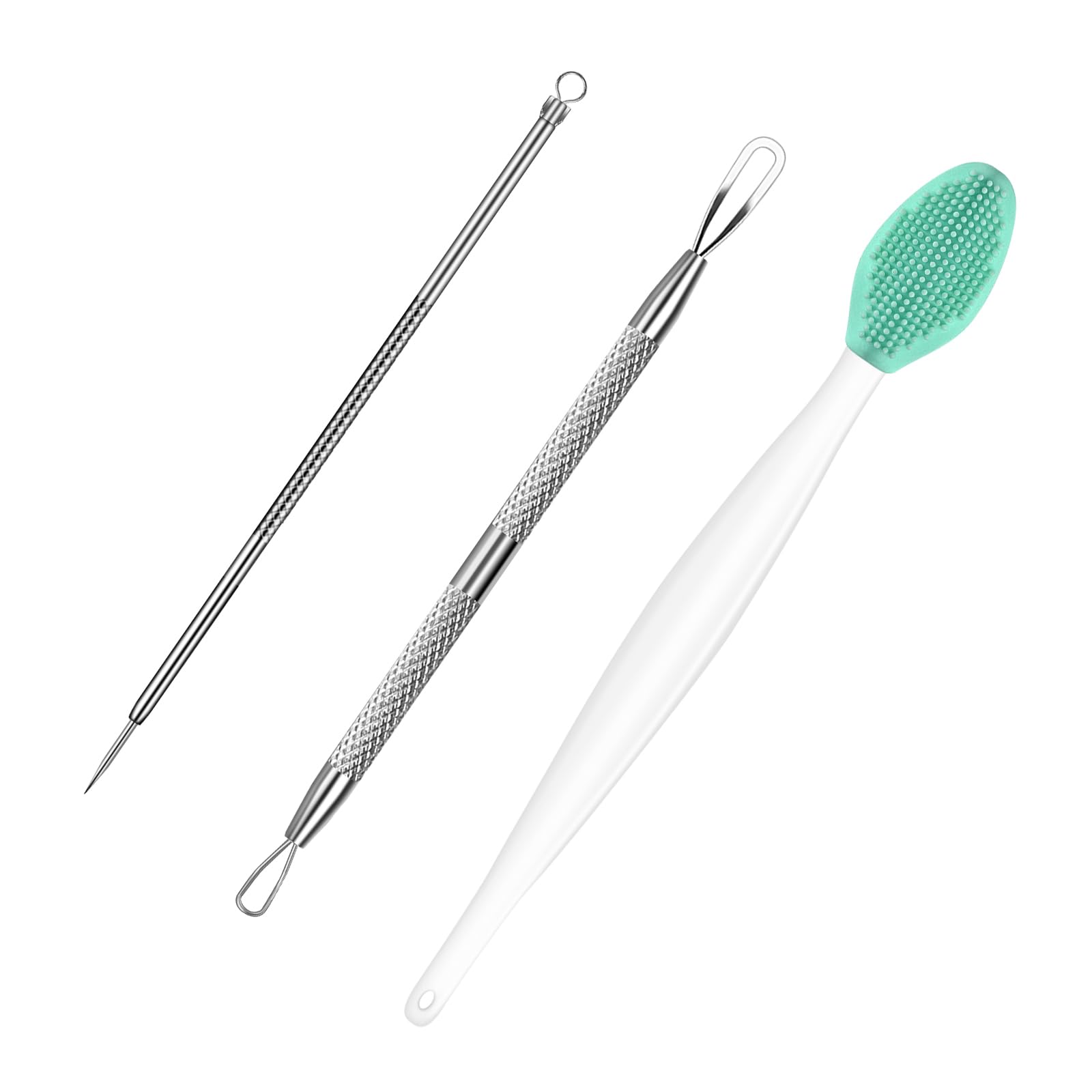 3Pcs Blackhead Remover Kit - Acne Treatment Tools for Face & Nose Care