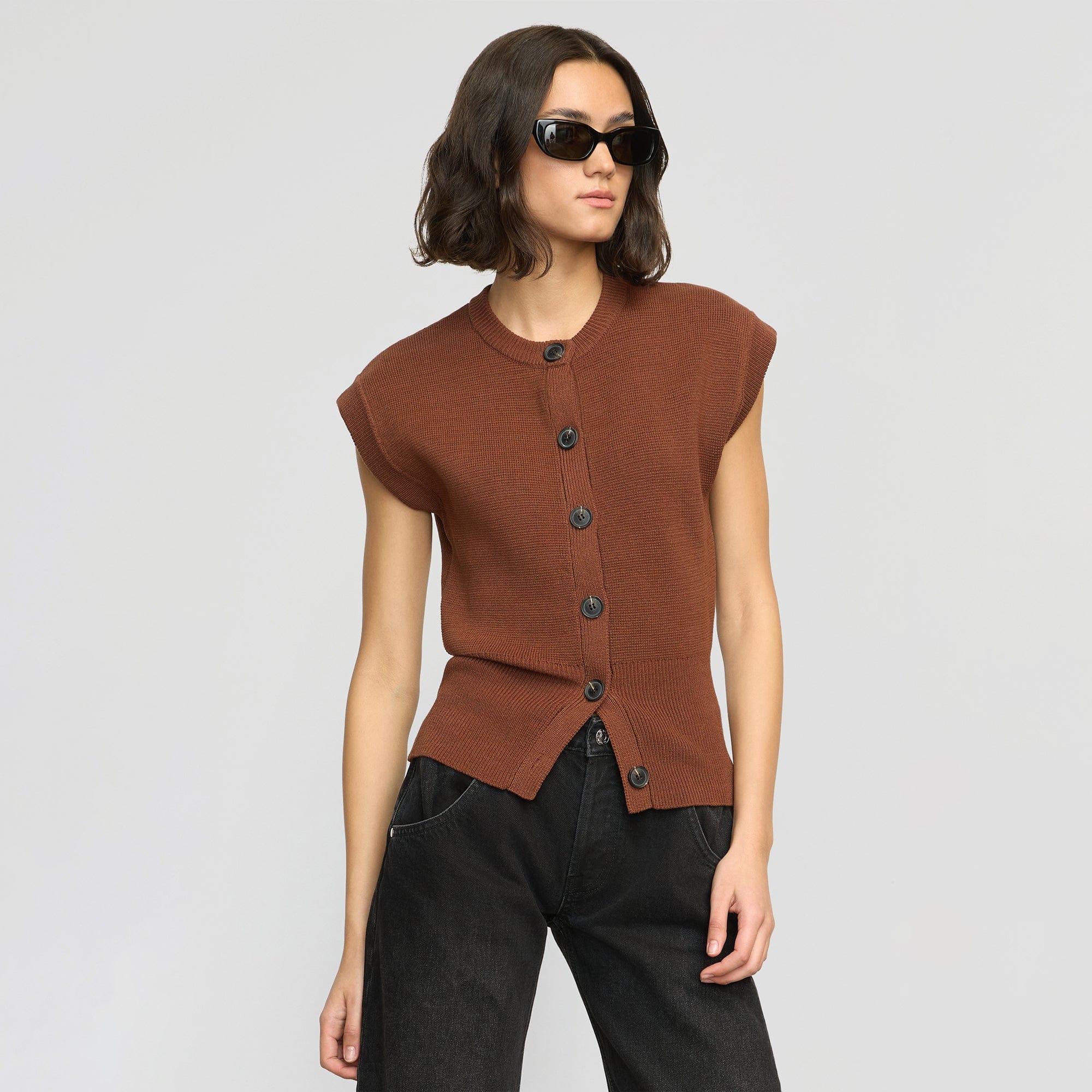 Solea Button Knit Vest for Women - Stylish Casual Cardigan Sweater | Perfect for Office, Layering & Fall Fashion