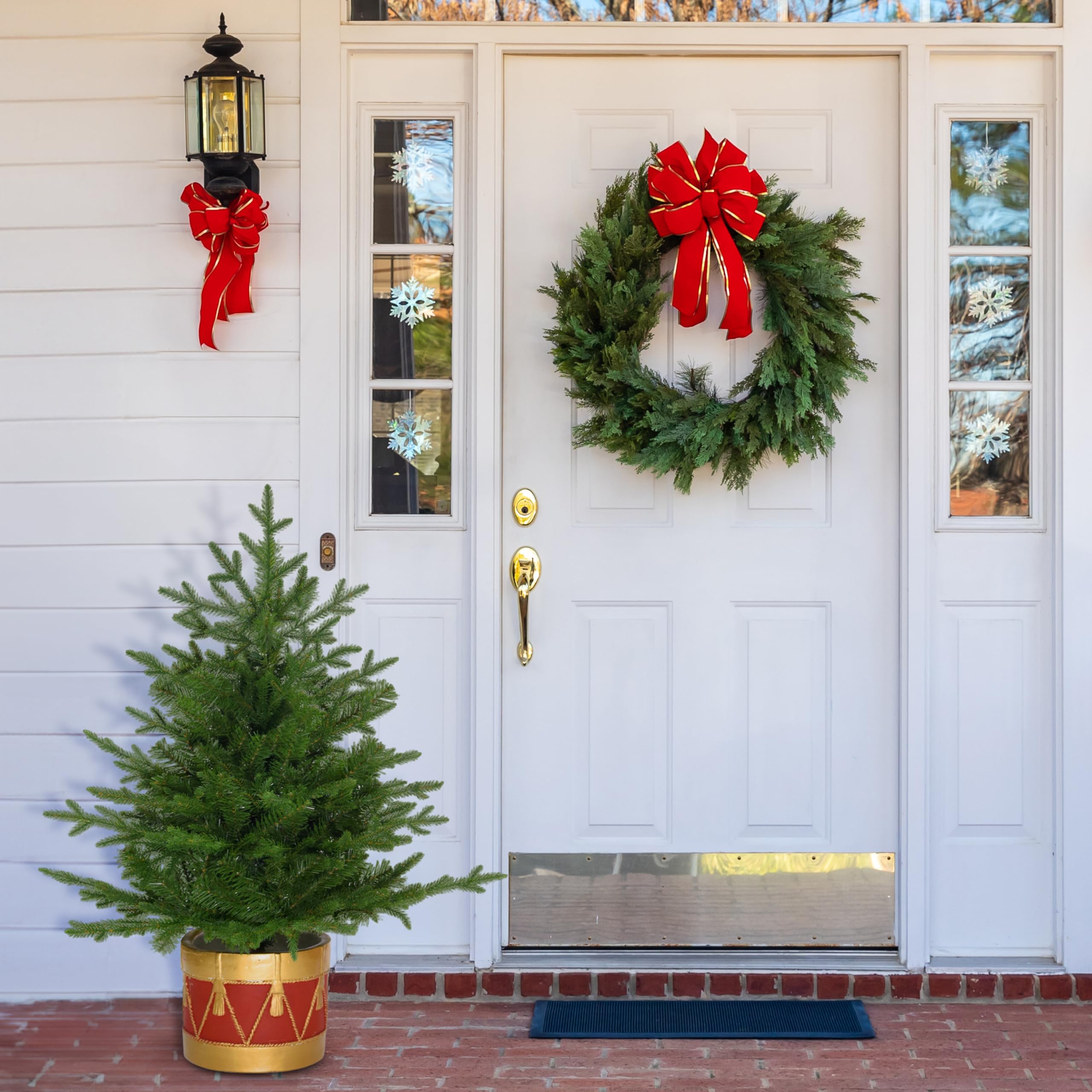 Fraser Hill Farm 3-Ft Artificial Potted Andriondack Tree - No Lights - Perfect for Indoor Home Decor, Office Plants, and Holiday Centerpieces