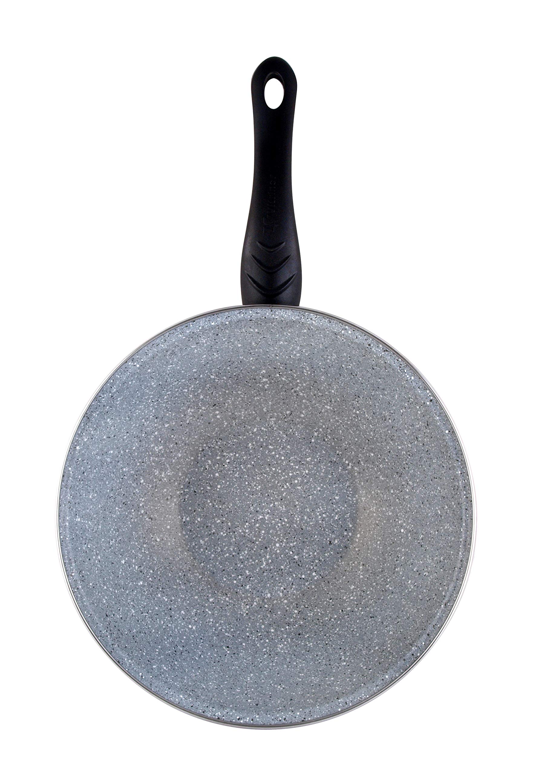 Megafesa Dolomiti Non-Stick Wok Pan 28cm - Gray Marble Coating, Durable & Scratch-Resistant for Stir-Fry, Sautéing & Asian Cooking - Perfect for Home Chefs & Professional Kitchens