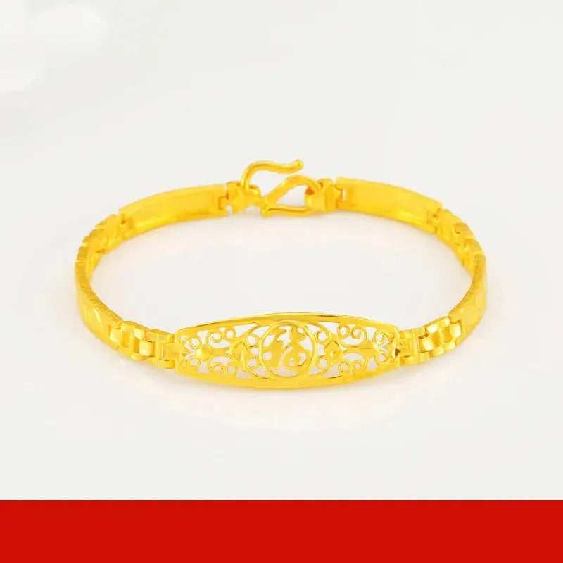 24K Pure Gold Bracelet - 999 Solid Real Gold Bangle with Elegant Butterfly Design, Classic & Trendy Jewelry for Women | Perfect for Gifts, Parties, Weddings & Everyday Luxury Wear