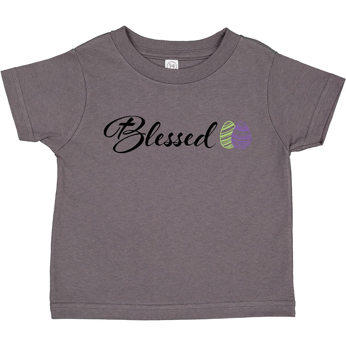 Easter Blessed Toddler T-Shirt - Green & Purple Eggs Design for Holiday