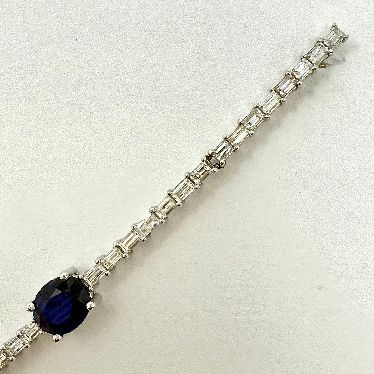18K White Gold Diamond and Sapphire Drop Earrings for Women - Elegant Dangle Earrings for Wedding, Party & Special Occasions