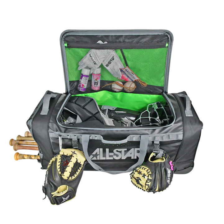 All Star S7 Elite Catcher's Wheeled Equipment Bag - Durable Baseball Gear Storage for Catchers - Perfect for Games, Practices & Travel