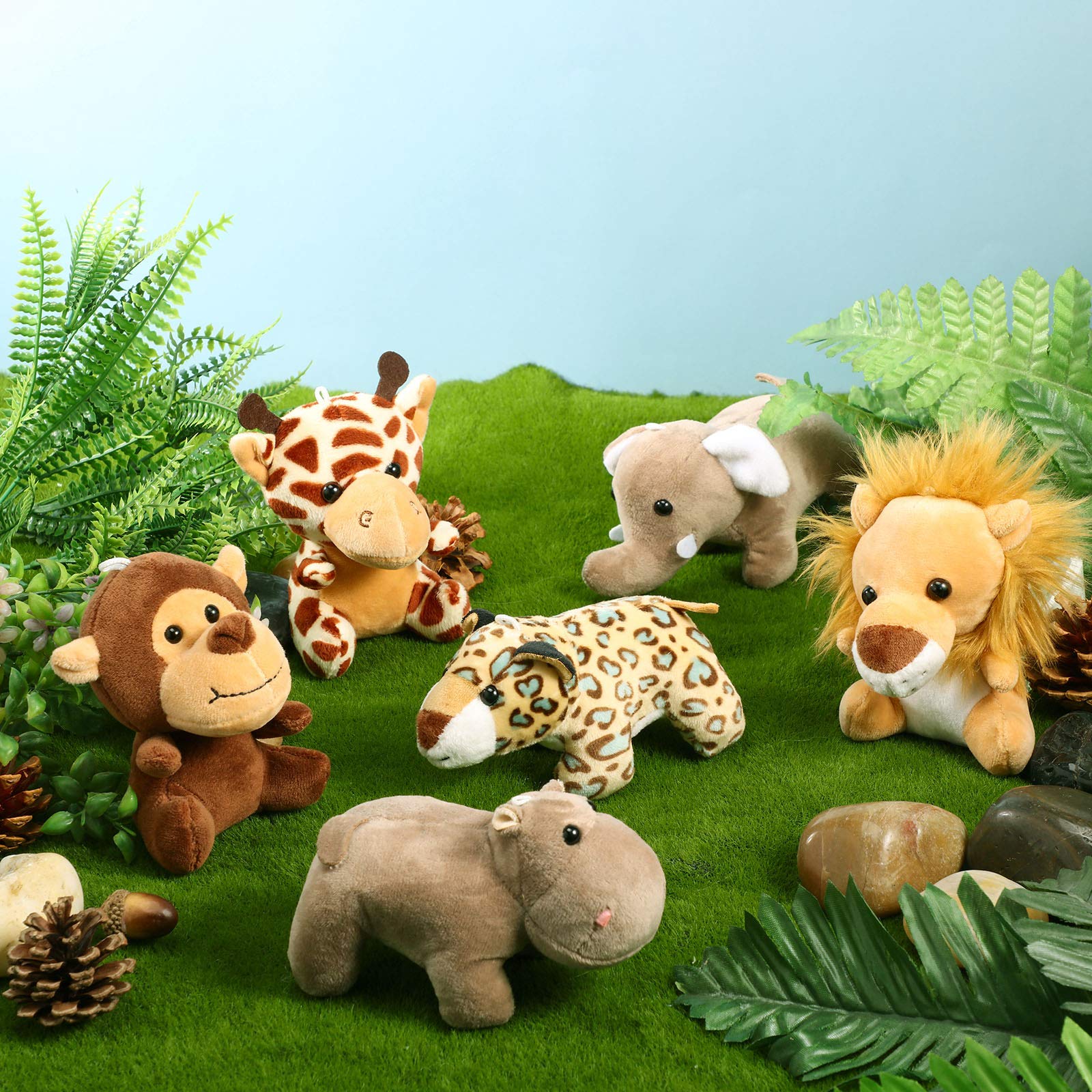 Sumind 12-Piece Mini Stuffed Forest Animals Plush Toy Set - 4.8