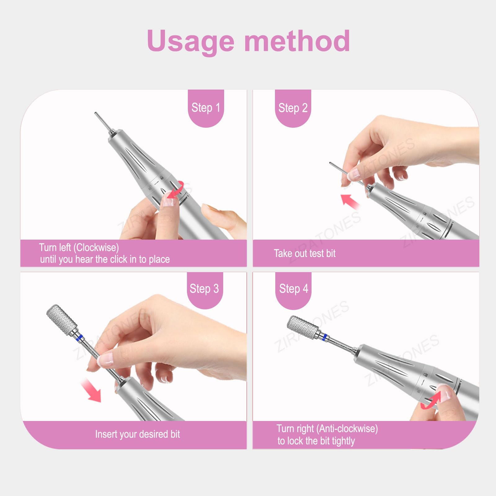Professional Carbide Nail Drill Bits - Barrel Cut Electric Nail Drill Bits for Fast Removal of Acrylic & Hard Gel - Safe Manicure Pedicure Tools for Salon & Home Use (Medium Grit) - Perfect for Nail Art, Acrylic Removal & Gel Polish Prep