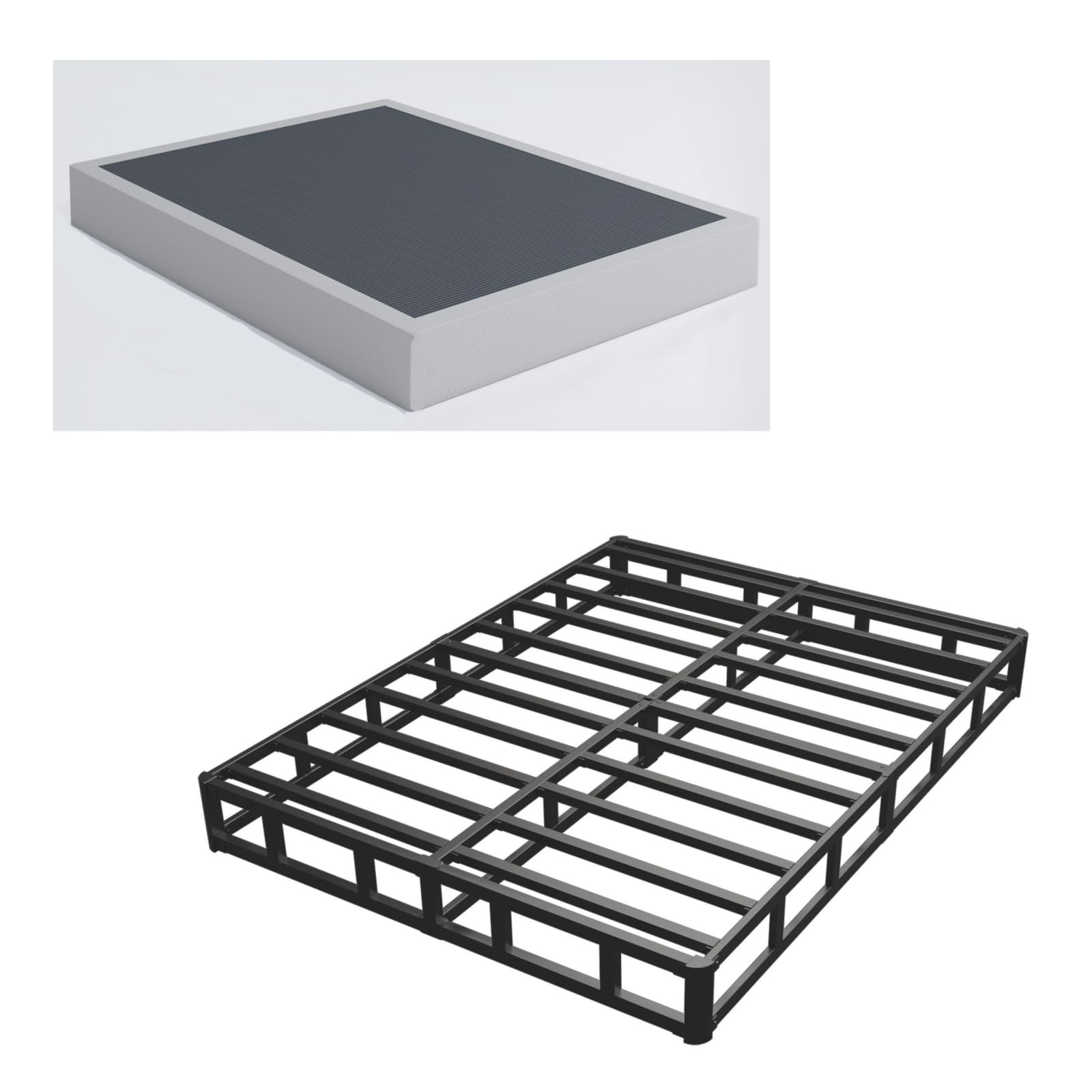 9 Inch Heavy Duty Box Spring for Full Bed - Noise Free, Non-Slip Metal Mattress Foundation with Easy Assembly | Perfect for Guest Rooms, Dorms & Bedroom Upgrades