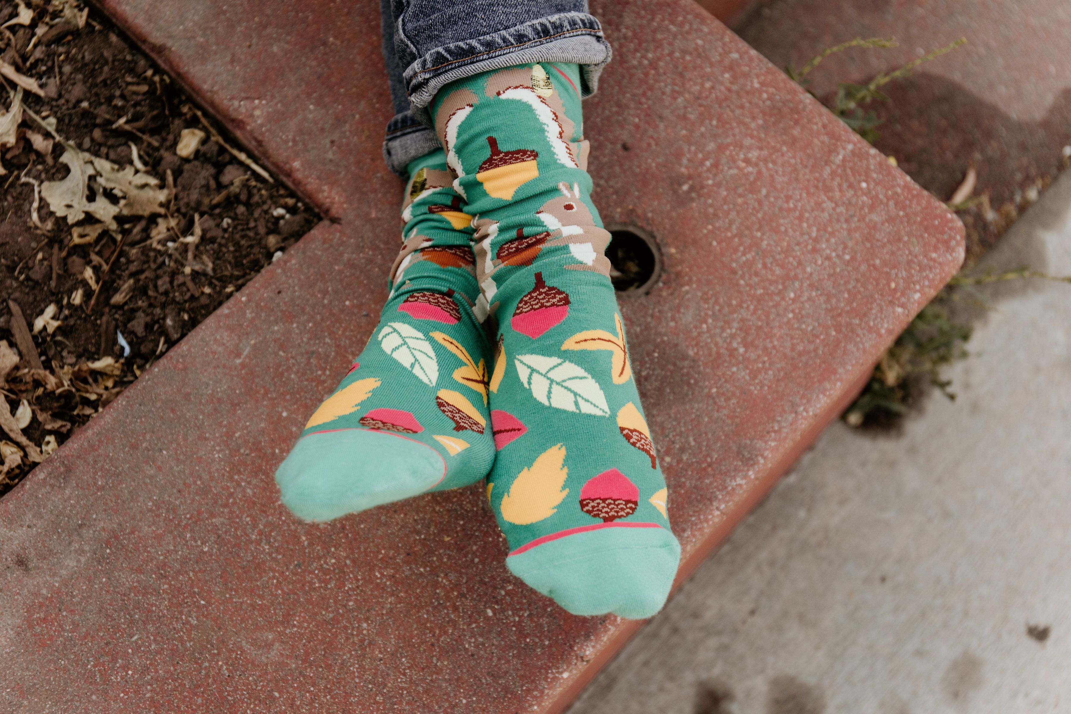 Aw Nuts Socks Woven Pear Design - Funny Food Themed Novelty Socks for Men & Women - Perfect for Gifts, Parties, and Casual Wear