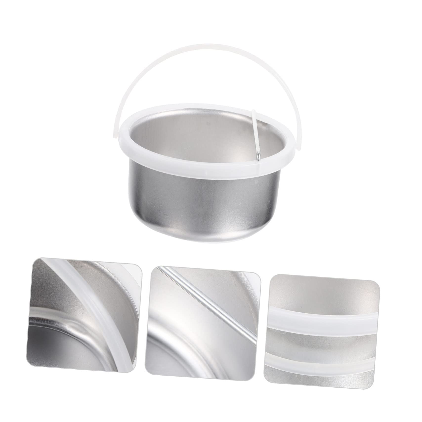 TEHAUX 2-Pack Small Wax Pot Replacement for Wax Warmer - Aluminum Epilator Heating Bowl for Wax Melting (Perfect for Home Salon, DIY Hair Removal & Spa Waxing)