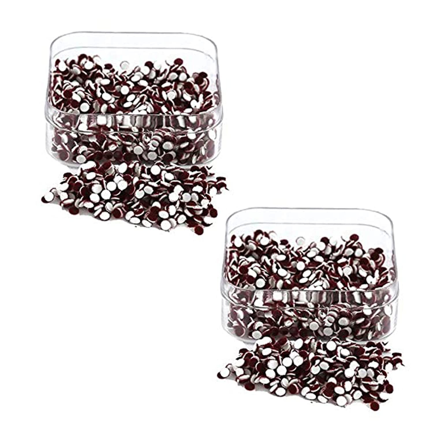 Elegant Plain Kumkum Forehead Sticker Bindi for Women & Girls | Traditional Dabbi Wali Bindi | Maroon Color (Pack of 6 or 12) | Perfect for Weddings, Festivals & Daily Wear
