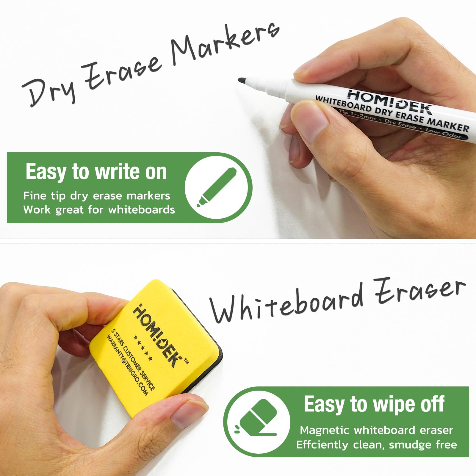 Small Magnetic Dry Erase Board for Refrigerator - 12 x 8 Inch Flexible Fridge Whiteboard with Dishwasher Magnet Clean/Dirty Sign, Includes 4 Markers & Eraser - Perfect for Kitchen, Office, and Home Organization