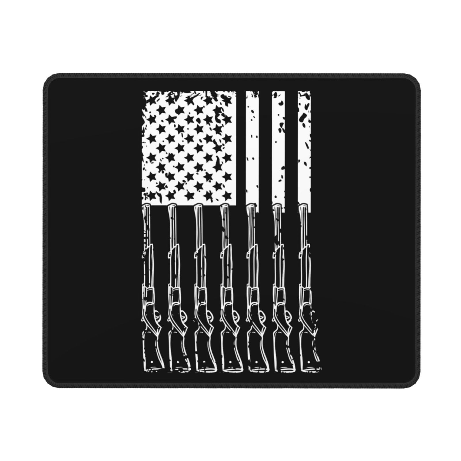 SIYTUAU American Flag Hunting Mouse Pad - Waterproof, Non-Slip Rubber Gaming Mouse Pad 10x12 inches for Laptop & Office Use - Perfect for Gamers, Programmers & Office Workers