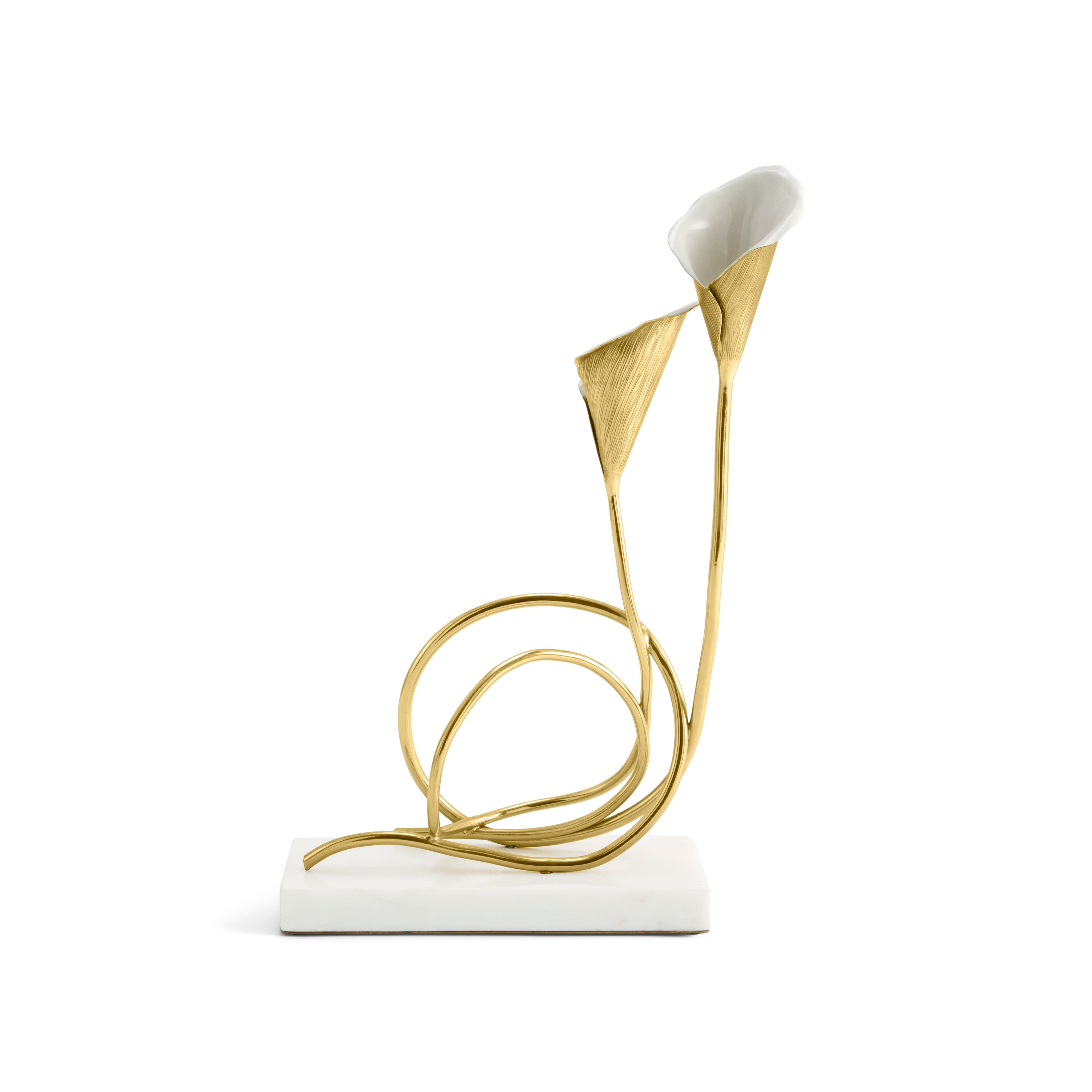 Elegant Calla Lily Candle Holder - Vintage Floral Metal Candle Stand for Wedding, Home Decor, and Romantic Dinner Ambiance