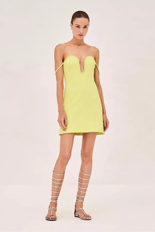 Brant Dress in Chartreuse - Elegant Women's Party & Evening Gown for Special Occasions