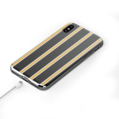 Casely iPhone X/XS Case - Mustard Yellow Pinstripe Design with Fine Lines | Slim Protective Phone Cover for Everyday Use & Fashion Statement