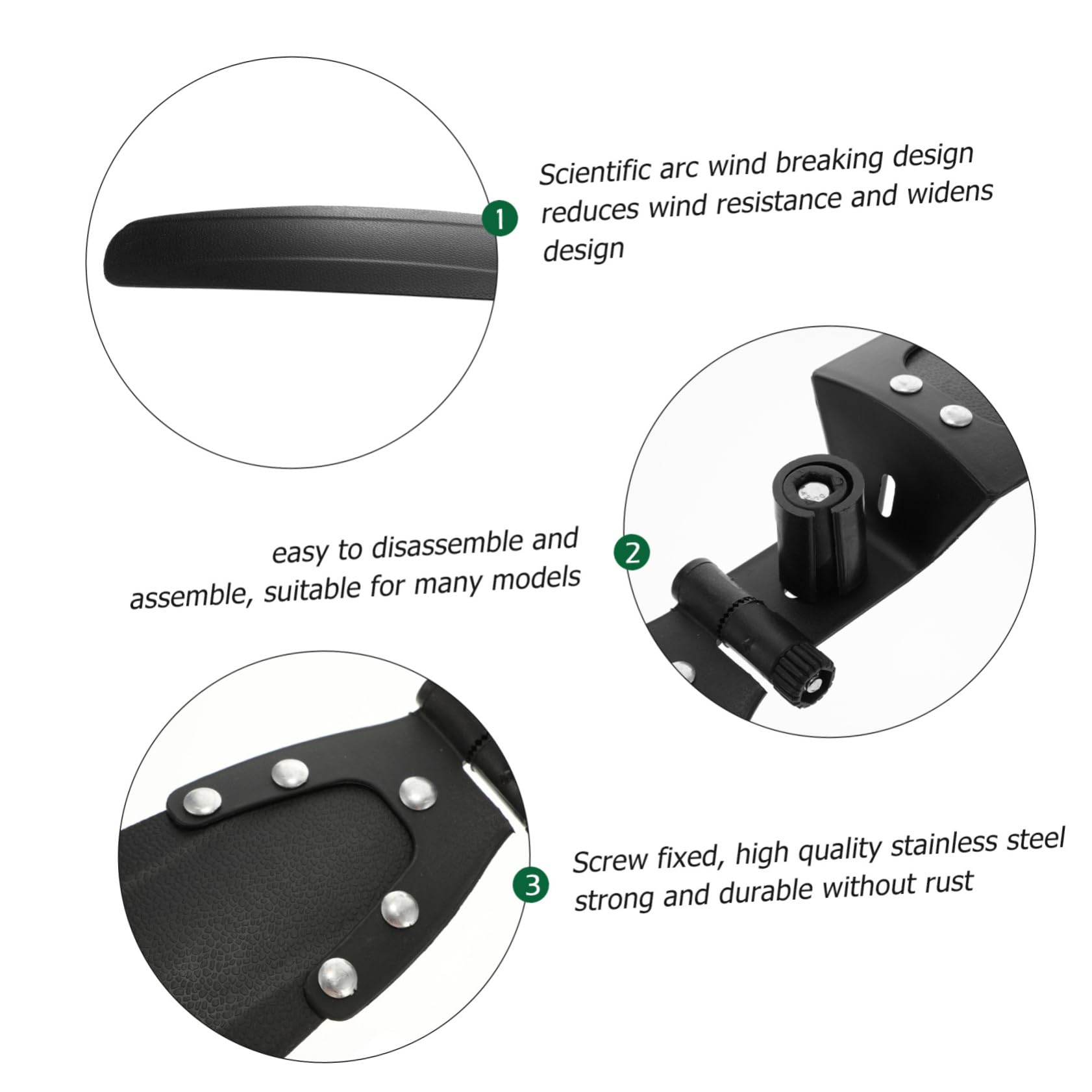 BESPORTBLE Bike Mud Guard Set - Plastic Front & Rear Mudguard for Bicycles, Dirt Protection Accessories - Perfect for Mountain Biking, Commuting & Rainy Day Rides