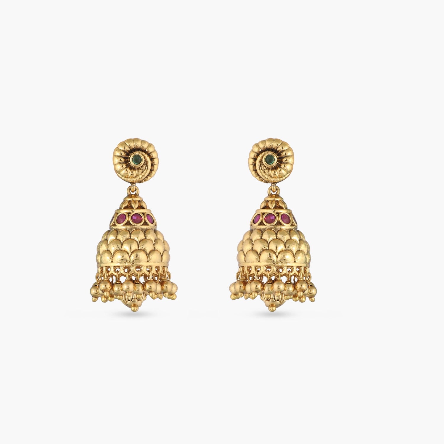 Vintage Jagat Antique Jhumka Earrings - Traditional Indian Ethnic Jewelry for Women - Perfect for Weddings, Festivals & Cultural Events