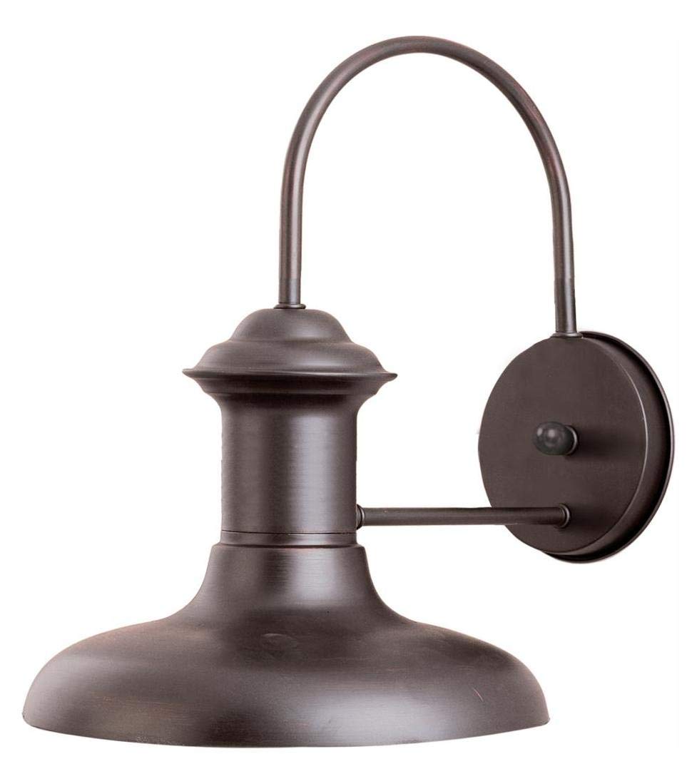 Empire Bronze Outdoor Wall Light - Weatherproof Exterior Sconce for Porch, Patio & Garden - Classic One Light Fixture with Dusk to Dawn Sensor