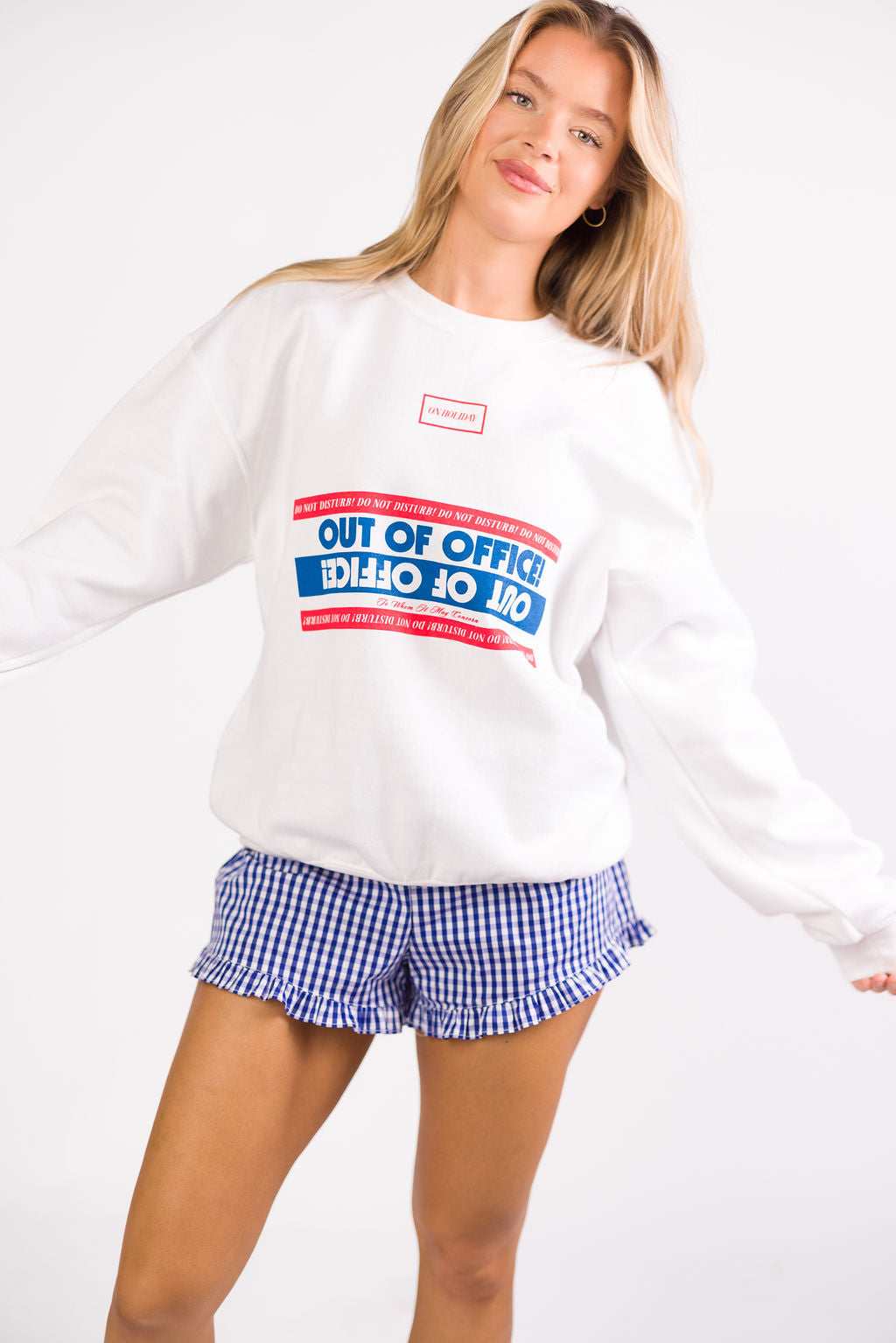 Georgia Gingham Ruffle Hem Shorts - Blue Summer Casual Shorts for Women | Perfect for Beach, Picnic & Vacation Outfits