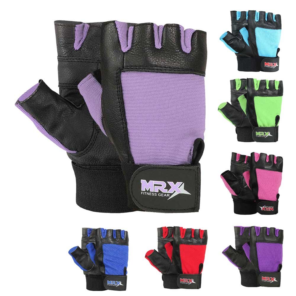 MRX Weight Lifting Gloves for Men & Women - Premium Leather Gym Gloves with Adjustable Wrist Strap - Ideal for CrossFit, Powerlifting & Strength Training