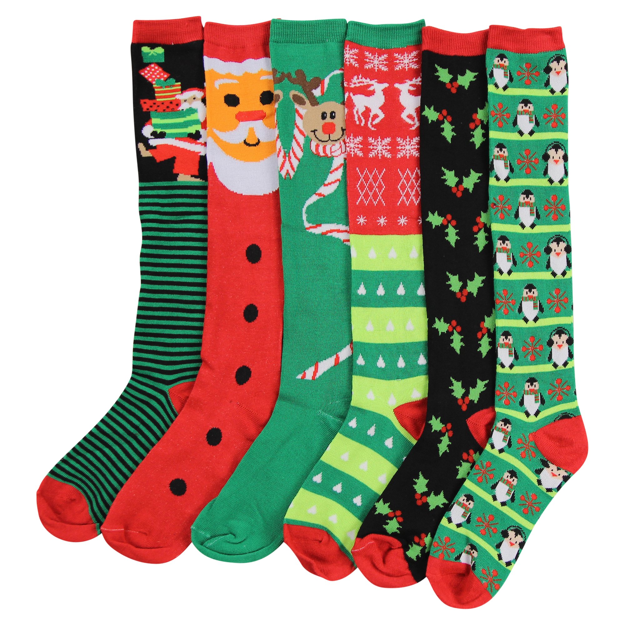 Colorful & Fun Knee High Socks for Women - 6 Pack Set | Comfortable, Fashionable & Durable | Perfect for Cosplay, Costumes, Sports & Everyday Wear