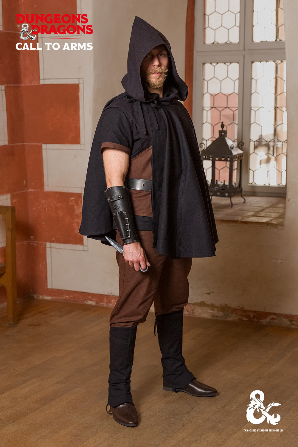 Dungeons & Dragons Rogue Costume Set - Dark Black & Brown Outfit for Cosplay, LARP & Fantasy Roleplaying Games | Perfect for Halloween, Conventions & D&D Adventures